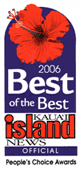 Hale Kua Bed and Breakfast voted #2 Best B&B for 2006 in Kauai Island News official People's Choice Awards